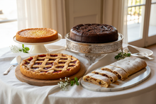 Carica l'immagine nel visualizzatore di Gallery, buffet con torte Torte della tradizione : tenerina, torta di riso, crostata alla marmellata, strudel