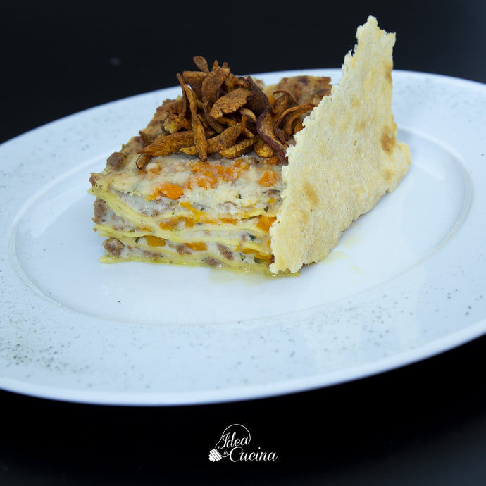 Lasagne zucca e salsiccia